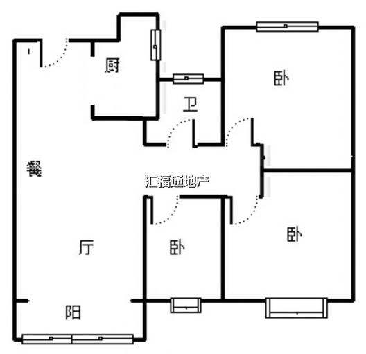 中冶未来城3室2厅1卫户型图
