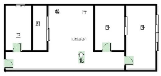 弘德缘（豪门庄园三期）2室2厅1卫户型图