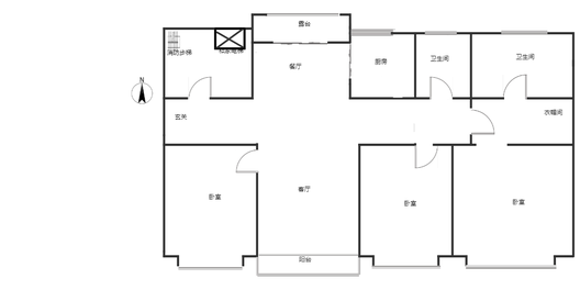 中船涿州府（西区）3室2厅2卫户型图