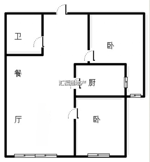 香邑溪谷一期2室2厅1卫户型图