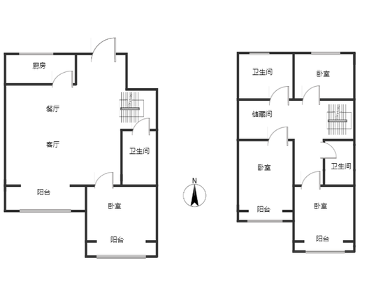 鸿坤理想尔湾4室2厅3卫户型图