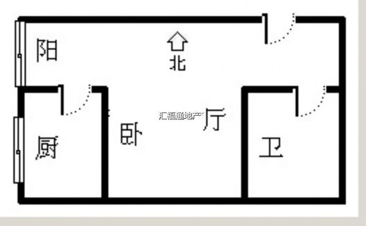 强舜铭城1室1厅1卫户型图