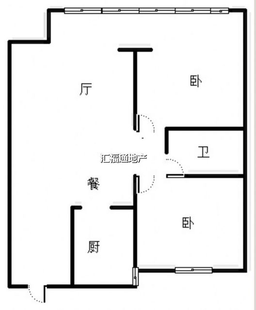 宝利新仕界2室2厅1卫户型图