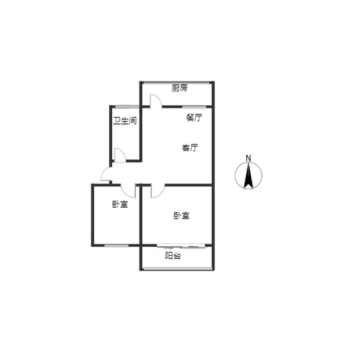 公安局家属小区2室1厅1卫户型图