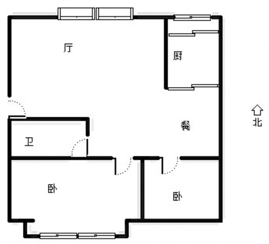 绿茵家园2室2厅1卫户型图