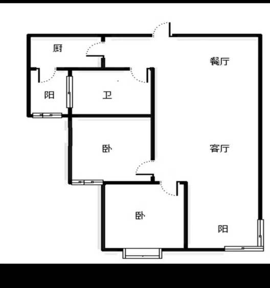 天伦湾嘉园2室2厅1卫户型图