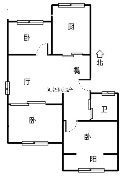 市值小区（文昌祠社区）3室2厅1卫户型图