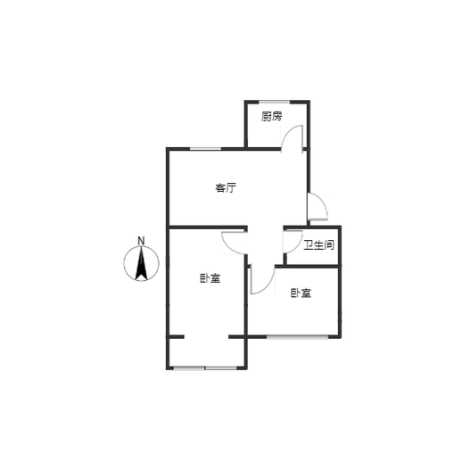 范阳水电小区2室1厅1卫户型图