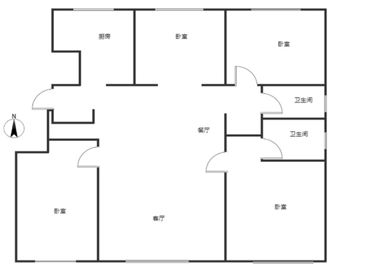 华远和府二期4室2厅2卫户型图
