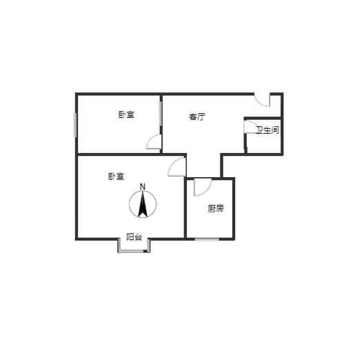 汇元新天地2室1厅1卫户型图