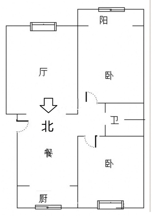 宏远景园2室2厅1卫户型图