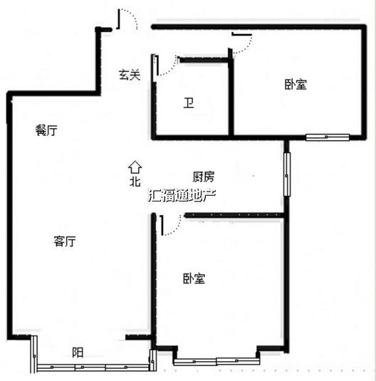 联合七号院2室2厅1卫户型图