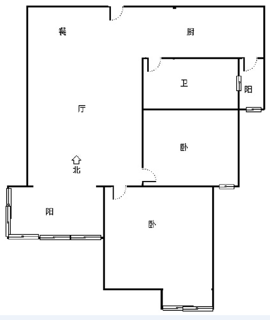 天伦湾嘉园2室2厅1卫户型图