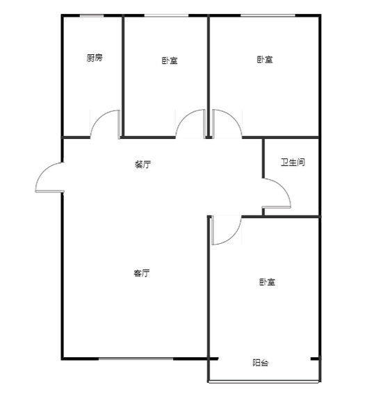 育才家园3室2厅1卫户型图