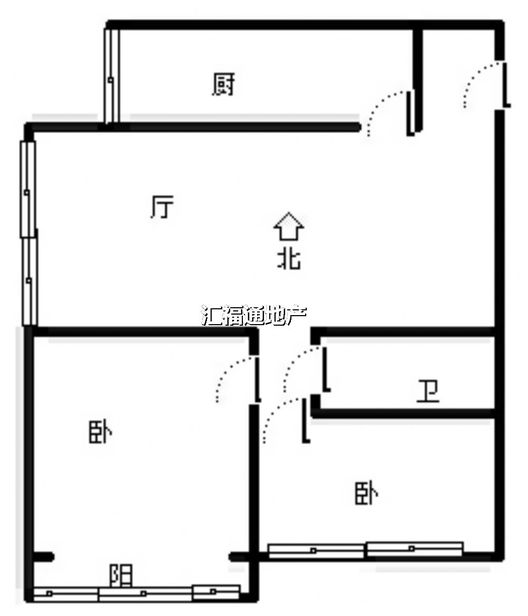 公园壹号2室2厅1卫户型图