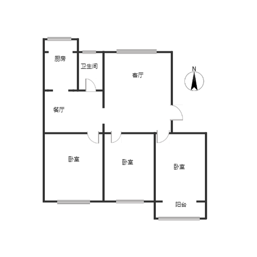 范阳小区3室2厅1卫户型图