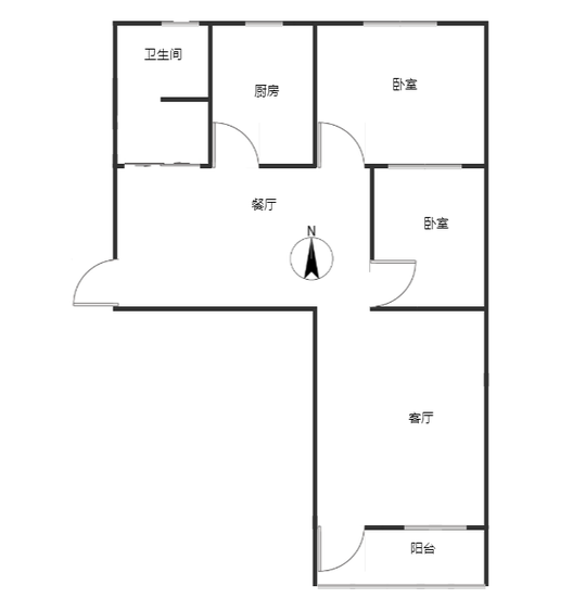 仁和小区2室2厅1卫户型图
