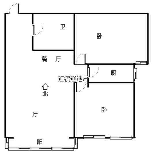 公园壹号2室2厅1卫户型图