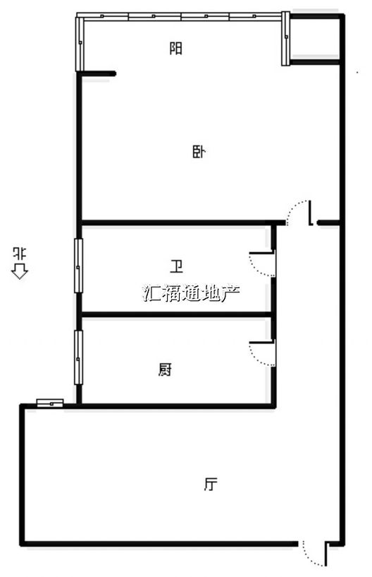 水尚仁佳1室1厅1卫户型图