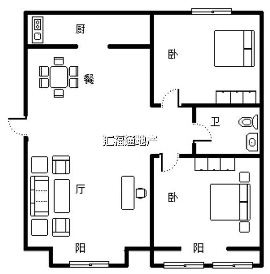 世纪嘉园2室2厅1卫户型图