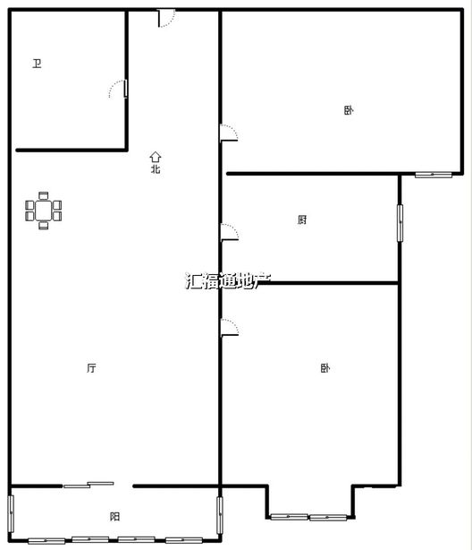 双馨佳园2室2厅1卫户型图