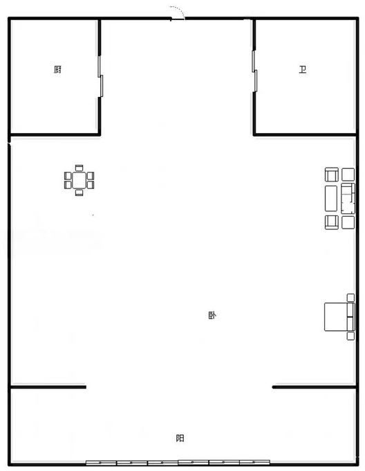 惠友万悦城1室1厅1卫户型图