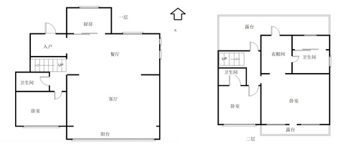 鸿坤理想湾3室3厅4卫户型图