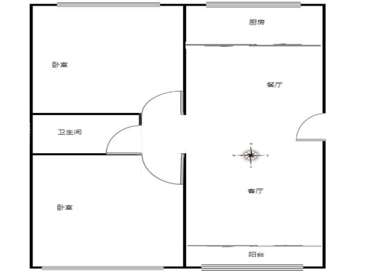 金穗嘉园2室2厅1卫户型图