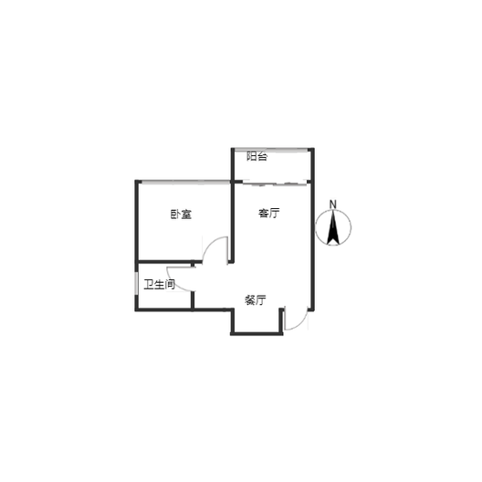 凯兴花园（悦享城）1室1厅1卫户型图