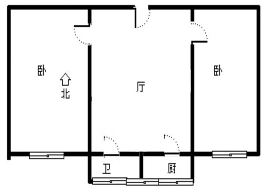 华丰小区2室2厅1卫户型图