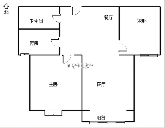 幸福城小区2室2厅1卫户型图