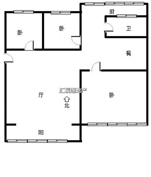 光明小区3室2厅1卫户型图