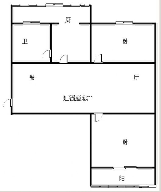 紫荆小区2室2厅1卫户型图