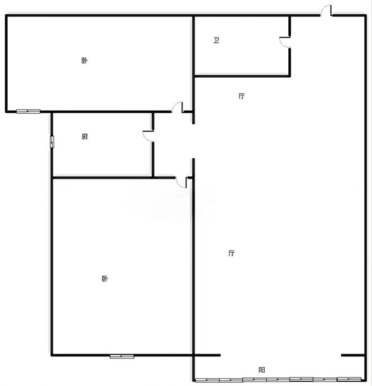 公园壹号2室2厅1卫户型图