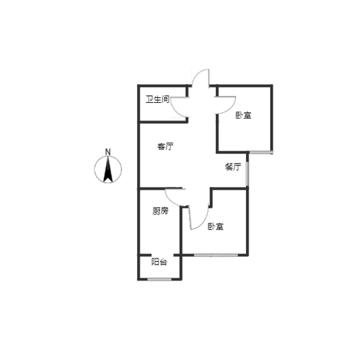 新怡家园小区2室2厅1卫户型图