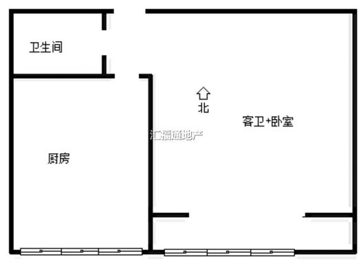 宏远景园1室1厅1卫户型图