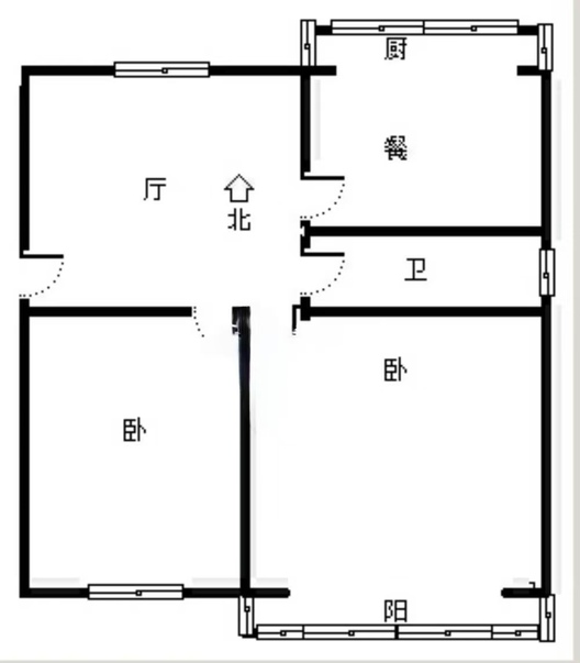 华阳小区2室1厅1卫户型图