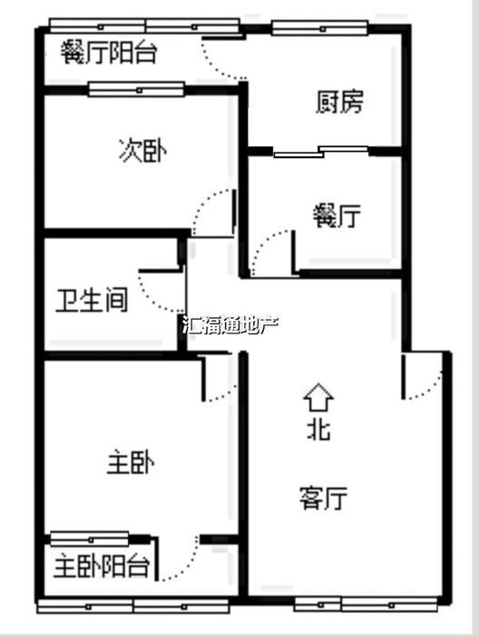 化肥厂小区2室2厅1卫户型图