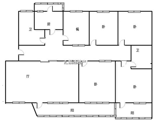 供电公司小区4室2厅2卫户型图