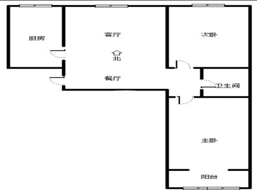 香港豪庭2室2厅1卫户型图