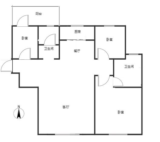 中船涿州府（西区）3室2厅2卫户型图