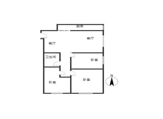 翡翠滨江3室2厅1卫户型图