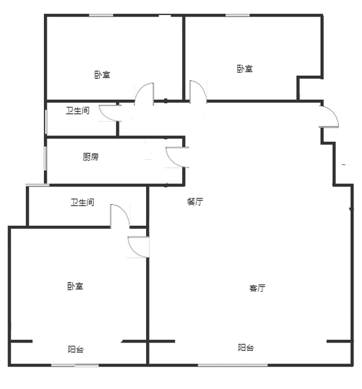 学府澜湾二期3室2厅2卫户型图