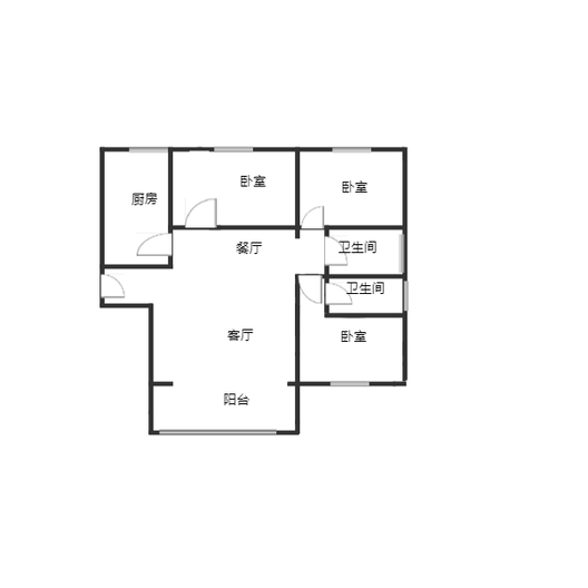 宏远阳光丽景3室2厅2卫户型图