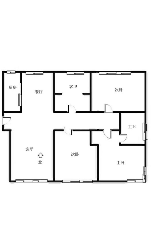 三利中和城二期东区(C区）3室2厅2卫户型图
