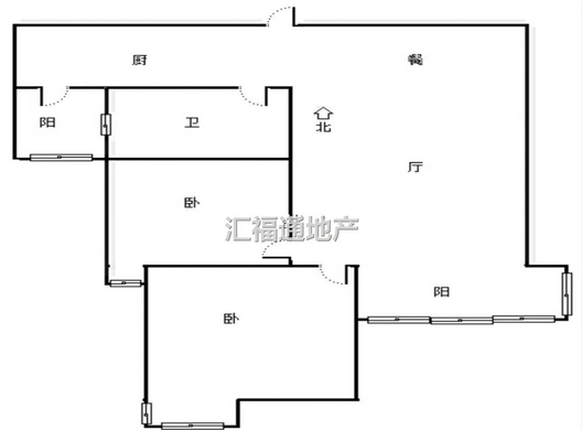 天伦湾嘉园2室2厅1卫户型图