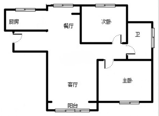 香邑溪谷一期2室2厅1卫户型图