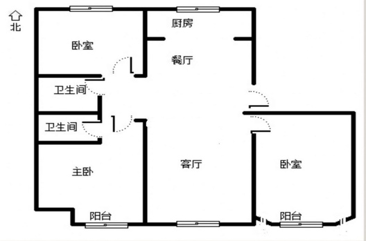 金品时代3室2厅2卫户型图