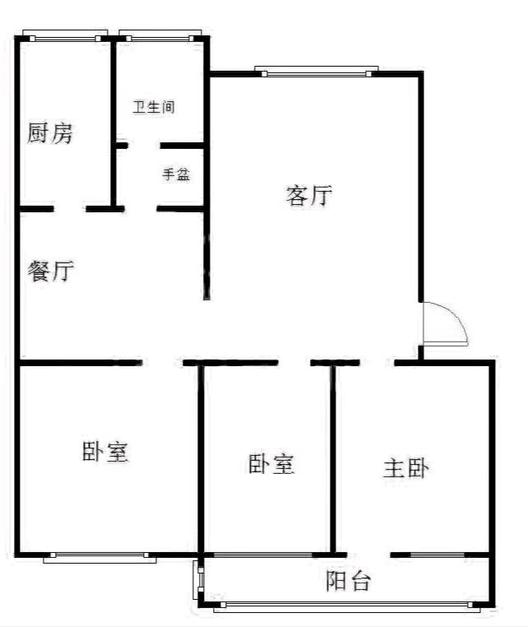 晨光小区3室2厅1卫户型图