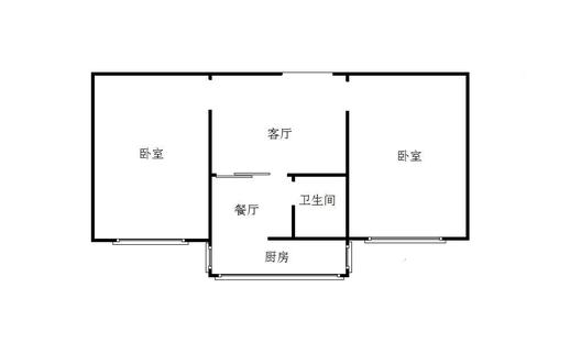 凌云厂家属院2室2厅1卫户型图